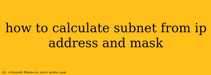 how to calculate subnet from ip address and mask