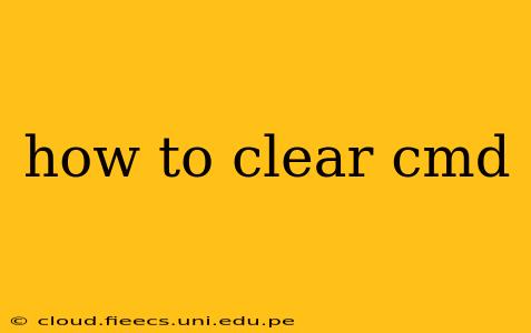 how to clear cmd