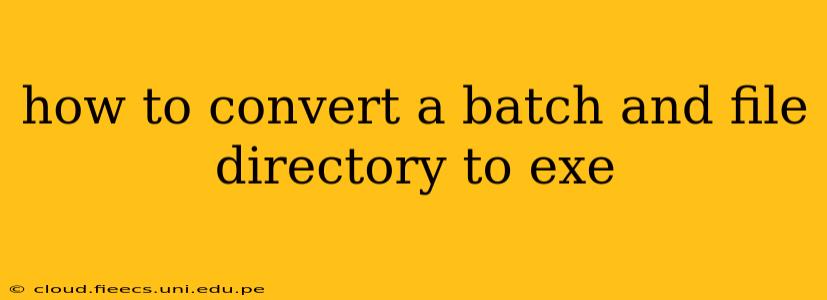 how to convert a batch and file directory to exe