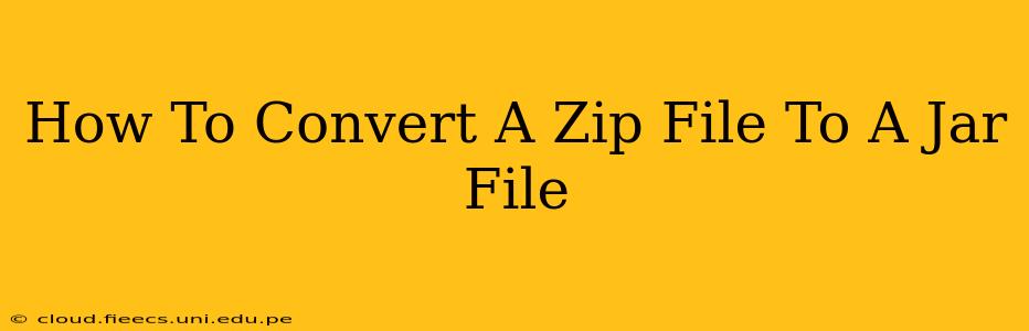 How To Convert A Zip File To A Jar File