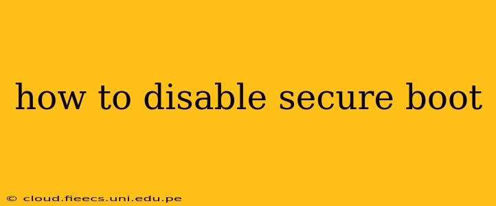 how to disable secure boot