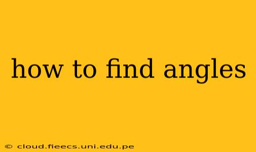 how to find angles