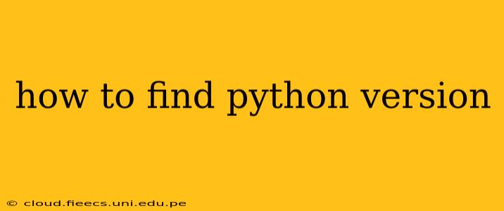 how to find python version