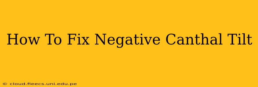 How To Fix Negative Canthal Tilt