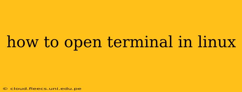 how to open terminal in linux