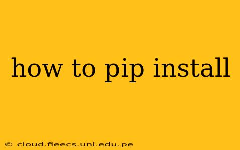 how to pip install