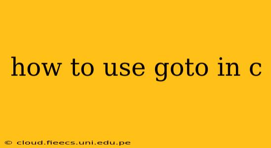 how to use goto in c