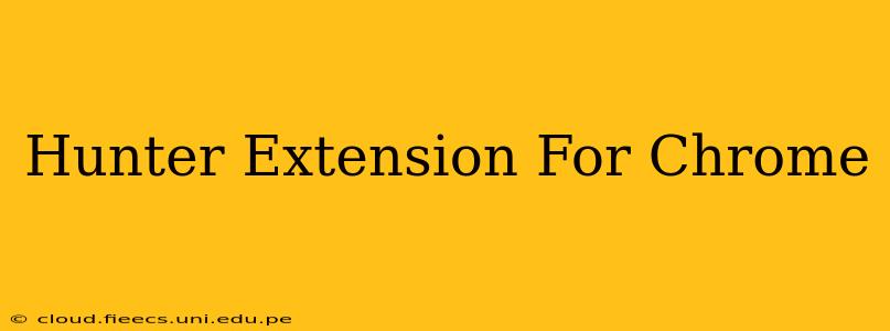 Hunter Extension For Chrome