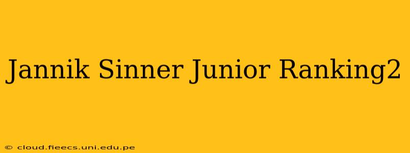 Jannik Sinner Junior Ranking2