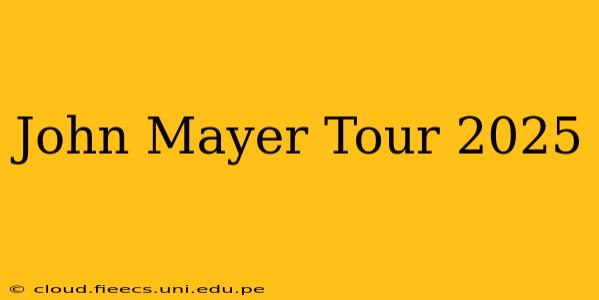 John Mayer Tour 2025