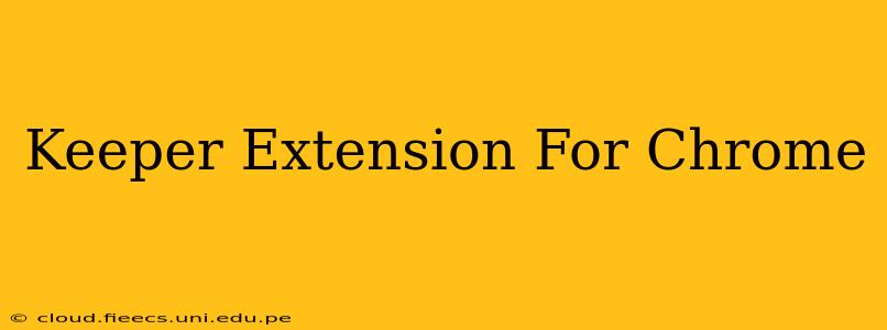 Keeper Extension For Chrome