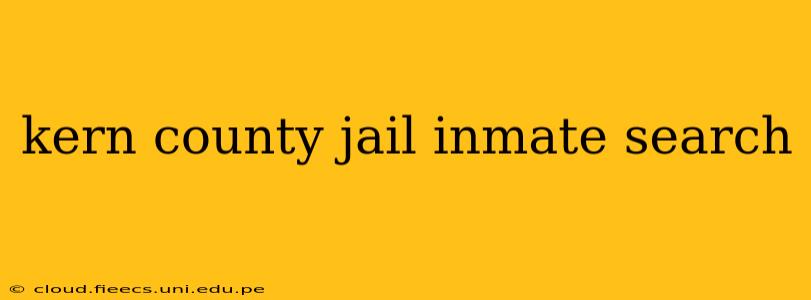 kern county jail inmate search
