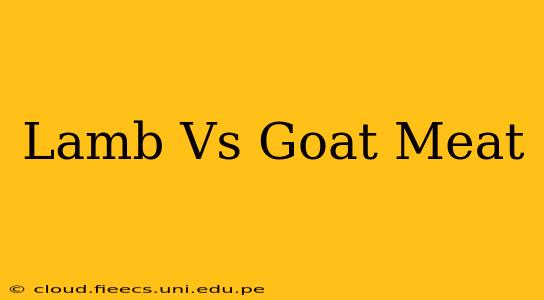 Lamb Vs Goat Meat
