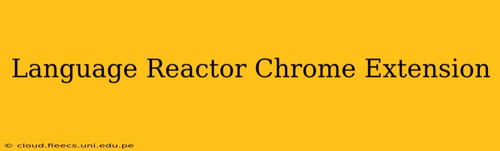 Language Reactor Chrome Extension