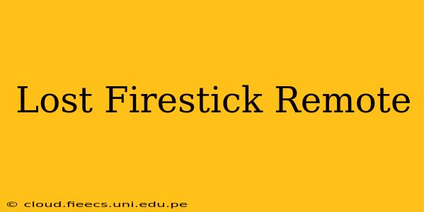 Lost Firestick Remote