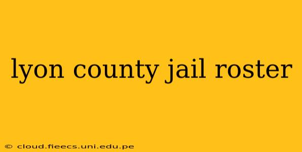 lyon county jail roster