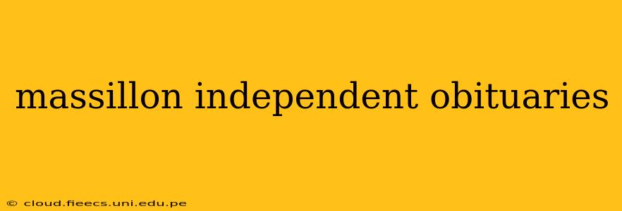 massillon independent obituaries