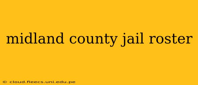 midland county jail roster