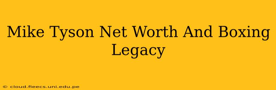 Mike Tyson Net Worth And Boxing Legacy