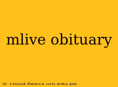 mlive obituary
