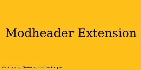 Modheader Extension