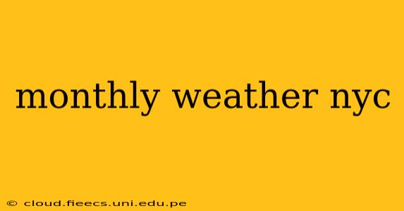 monthly weather nyc