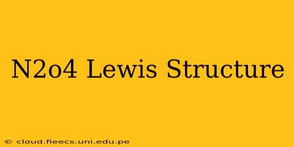 N2o4 Lewis Structure