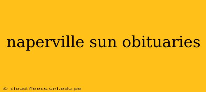 naperville sun obituaries