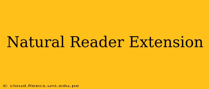 Natural Reader Extension