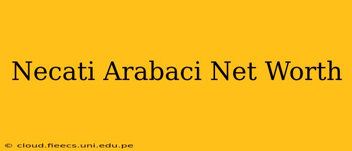 Necati Arabaci Net Worth