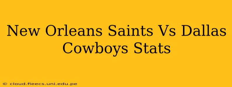 New Orleans Saints Vs Dallas Cowboys Stats