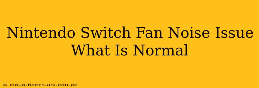 Nintendo Switch Fan Noise Issue What Is Normal