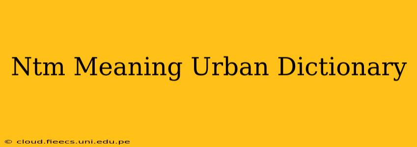 Ntm Meaning Urban Dictionary