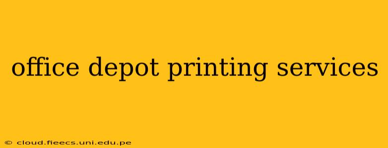 office depot printing services
