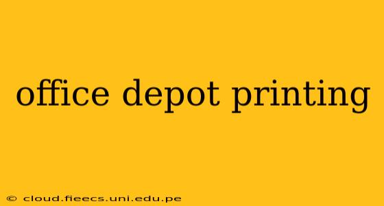 office depot printing