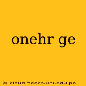 onehr ge
