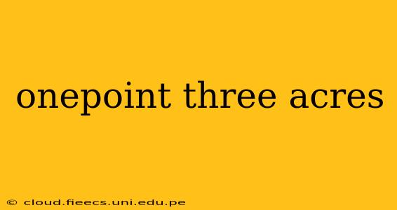 onepoint three acres