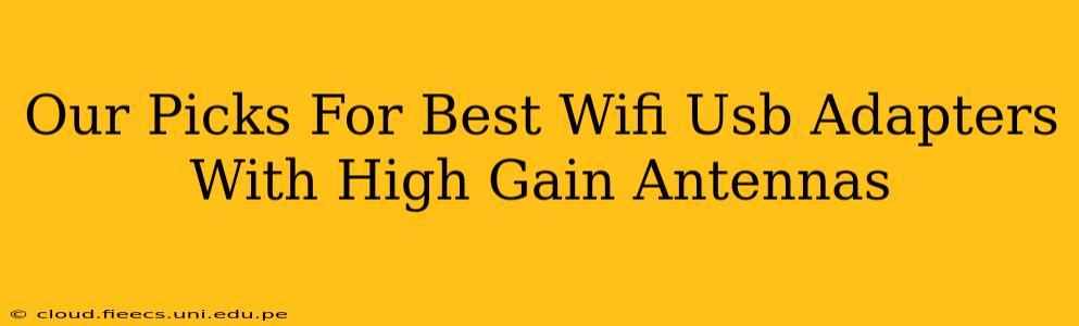 Our Picks For Best Wifi Usb Adapters With High Gain Antennas
