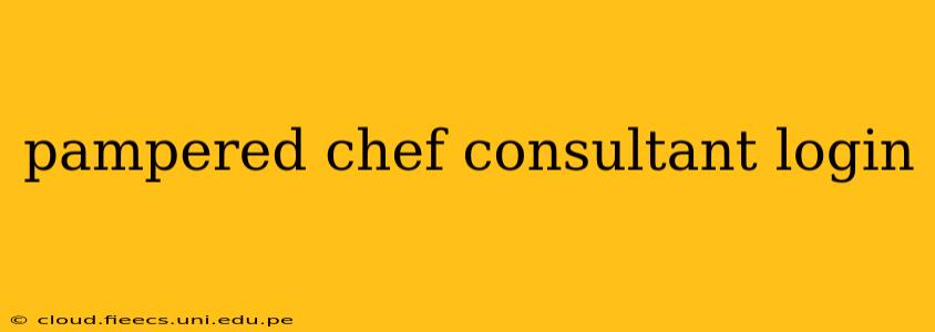pampered chef consultant login