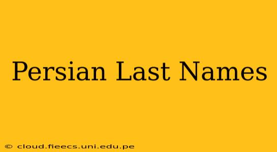 Persian Last Names