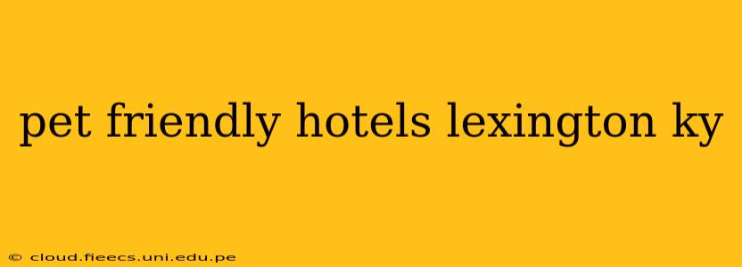 pet friendly hotels lexington ky