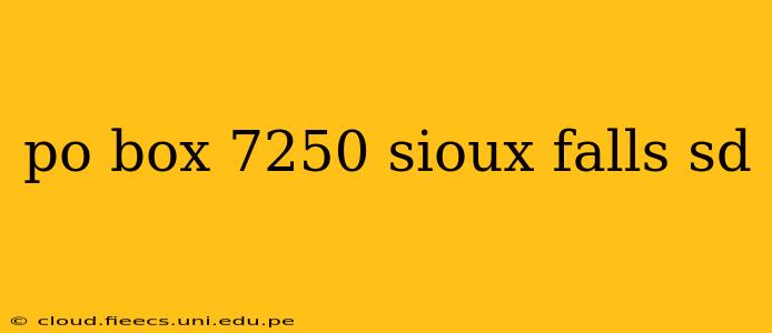 po box 7250 sioux falls sd
