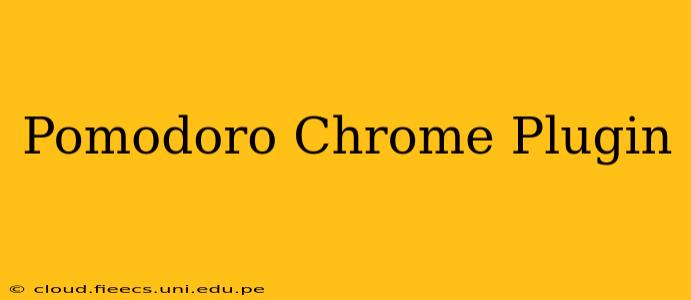 Pomodoro Chrome Plugin