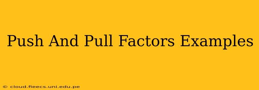Push And Pull Factors Examples