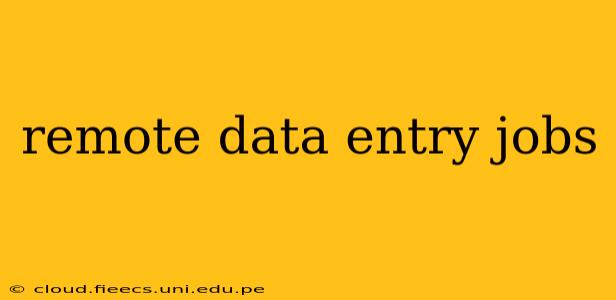 remote data entry jobs