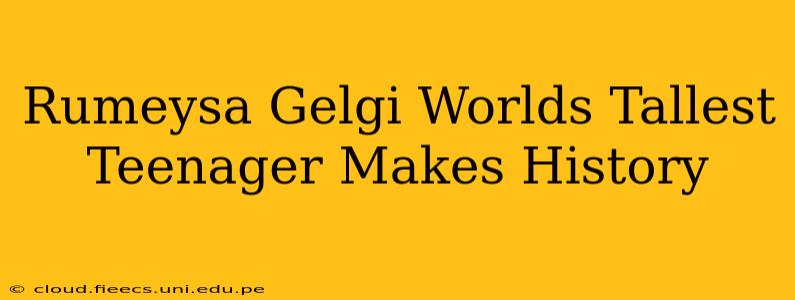 Rumeysa Gelgi Worlds Tallest Teenager Makes History