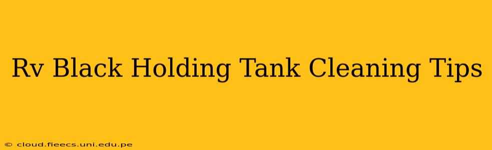 Rv Black Holding Tank Cleaning Tips