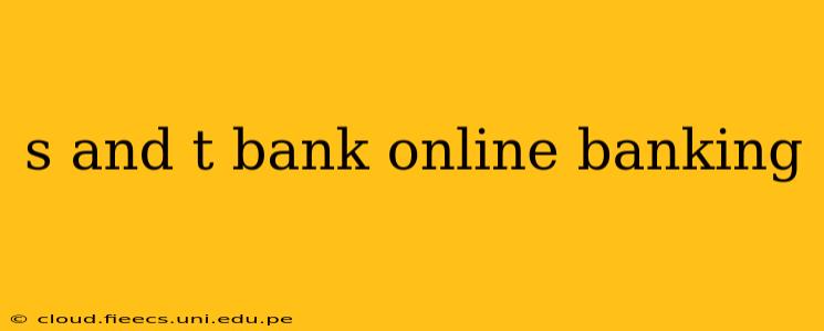 s and t bank online banking