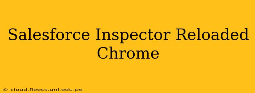 Salesforce Inspector Reloaded Chrome