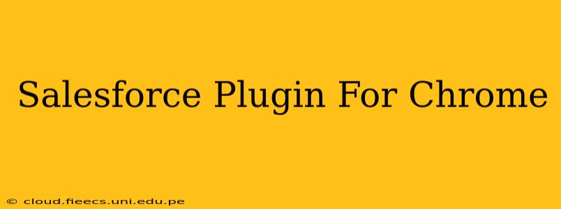 Salesforce Plugin For Chrome